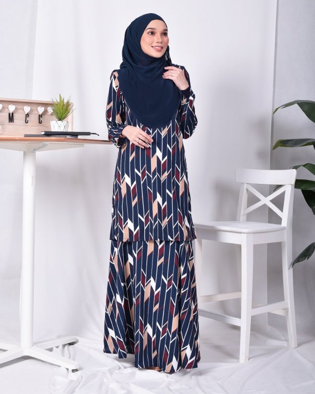 Baju Kurung Nicole - Majestic Blue