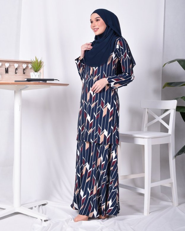 Baju Kurung Nicole - Majestic Blue