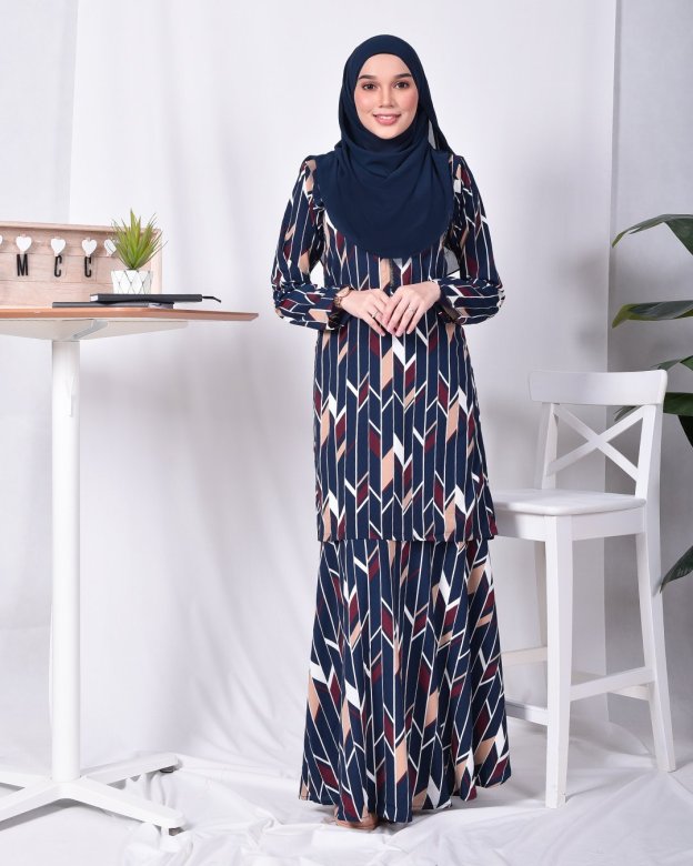 Baju Kurung Nicole - Majestic Blue