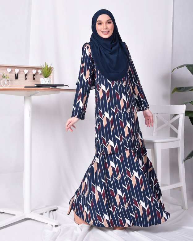 Baju Kurung Nicole - Majestic Blue