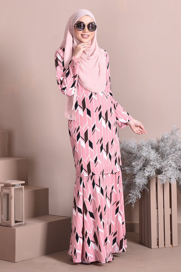 Baju Kurung Nicole - Princess Pink