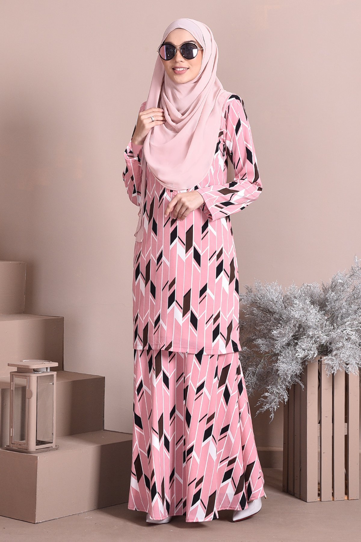 Baju Kurung Nicole - Princess Pink