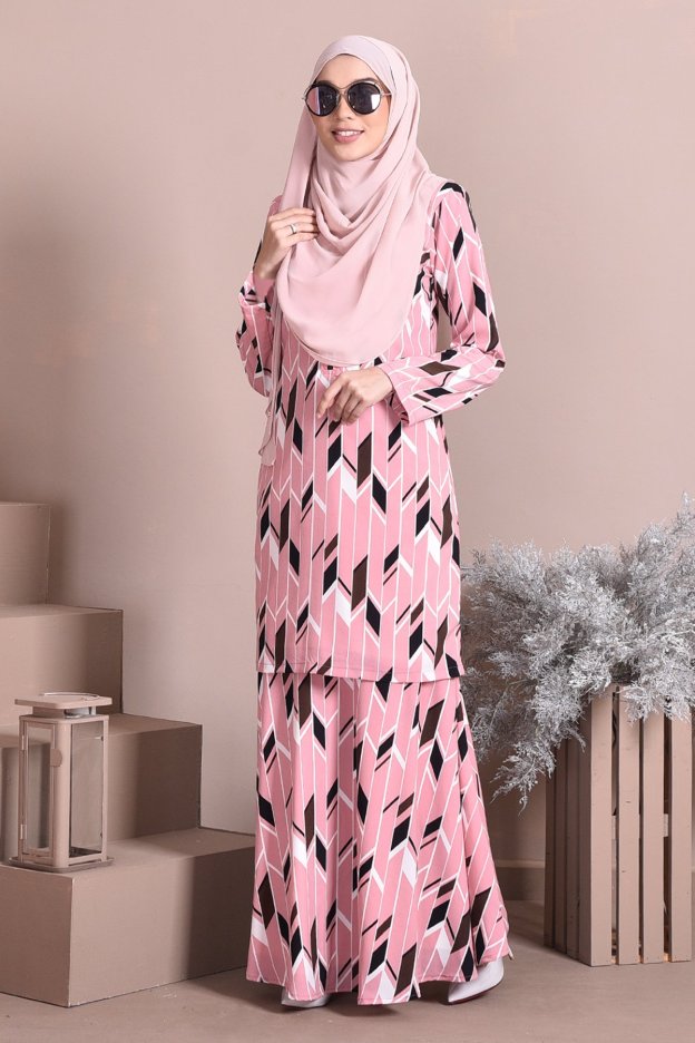 Baju Kurung Nicole - Princess Pink