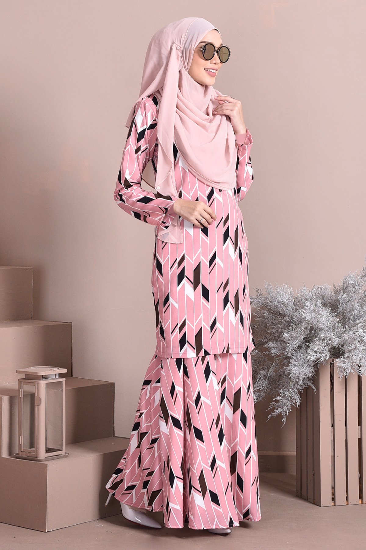 Baju Kurung Nicole - Princess Pink