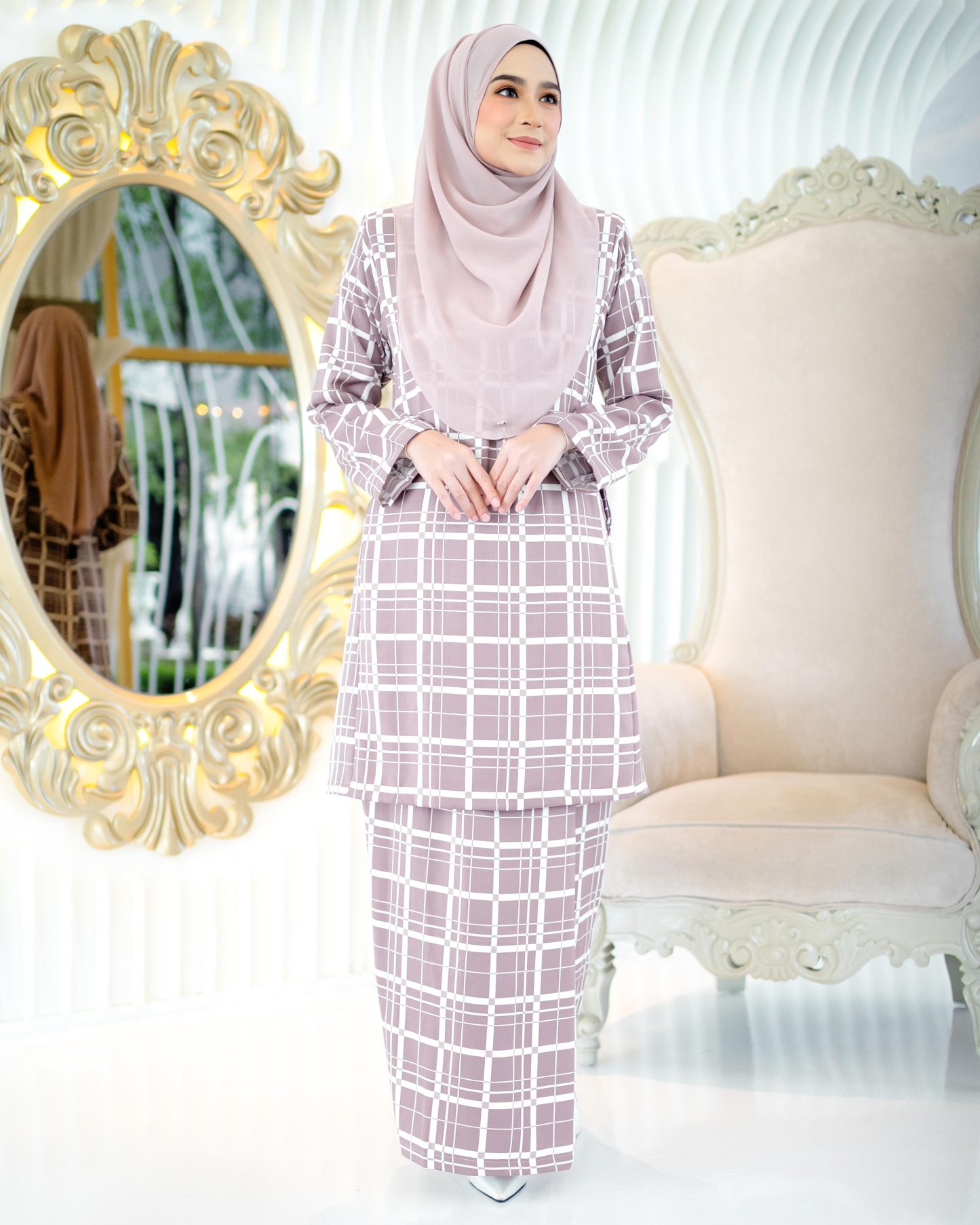 Baju Kurung Pahang Aliza - Royal Purple