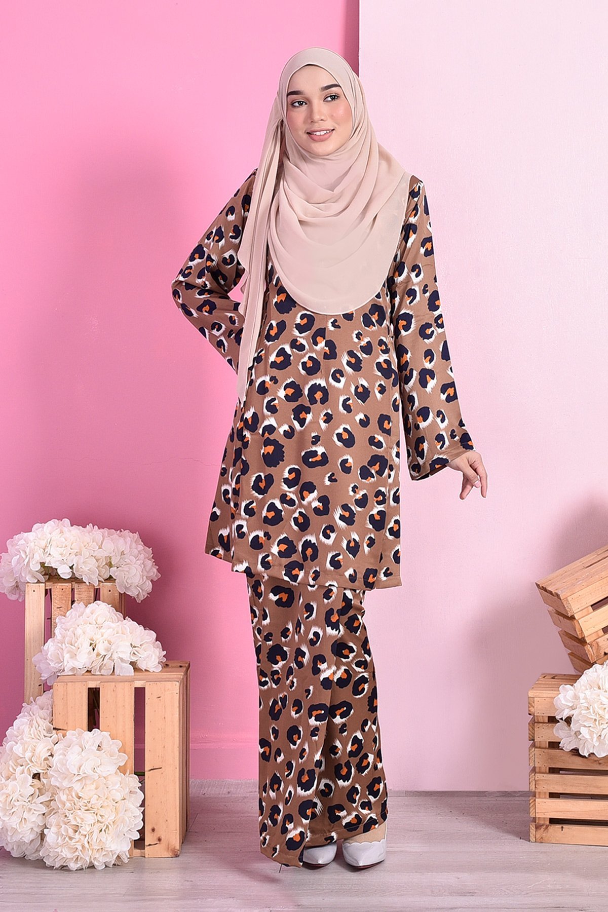 Baju Kurung Pahang Haliza - Brown