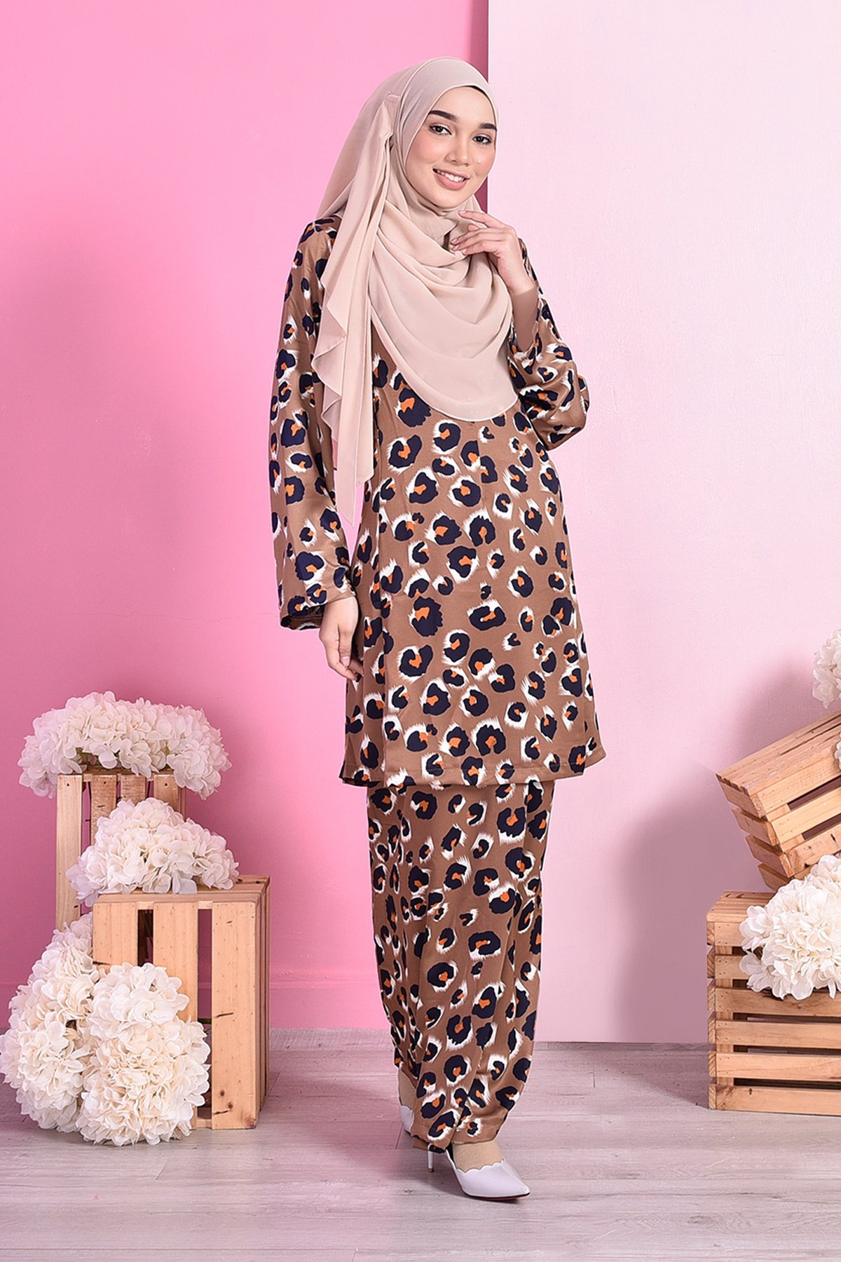 Baju Kurung Pahang Haliza - Brown