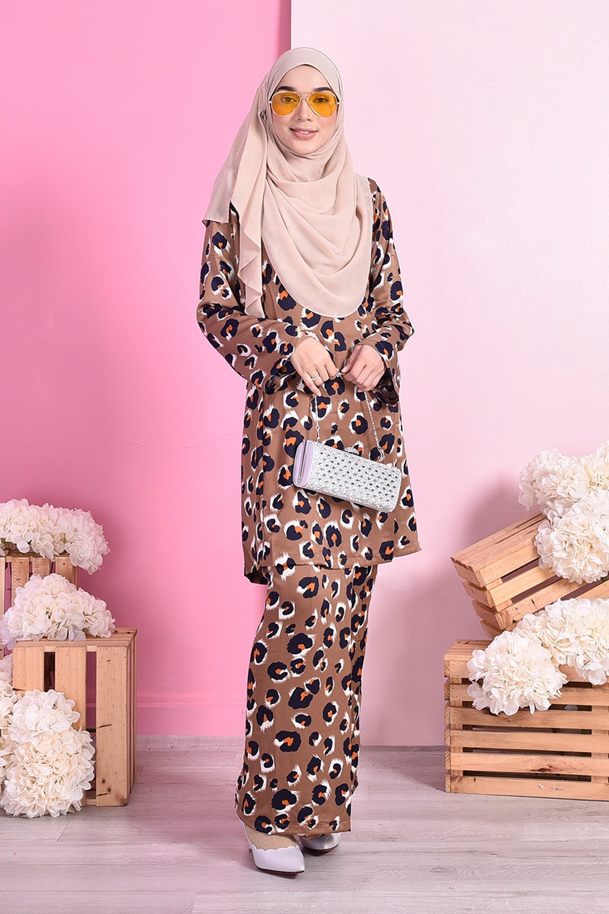 Baju Kurung Pahang Haliza - Brown