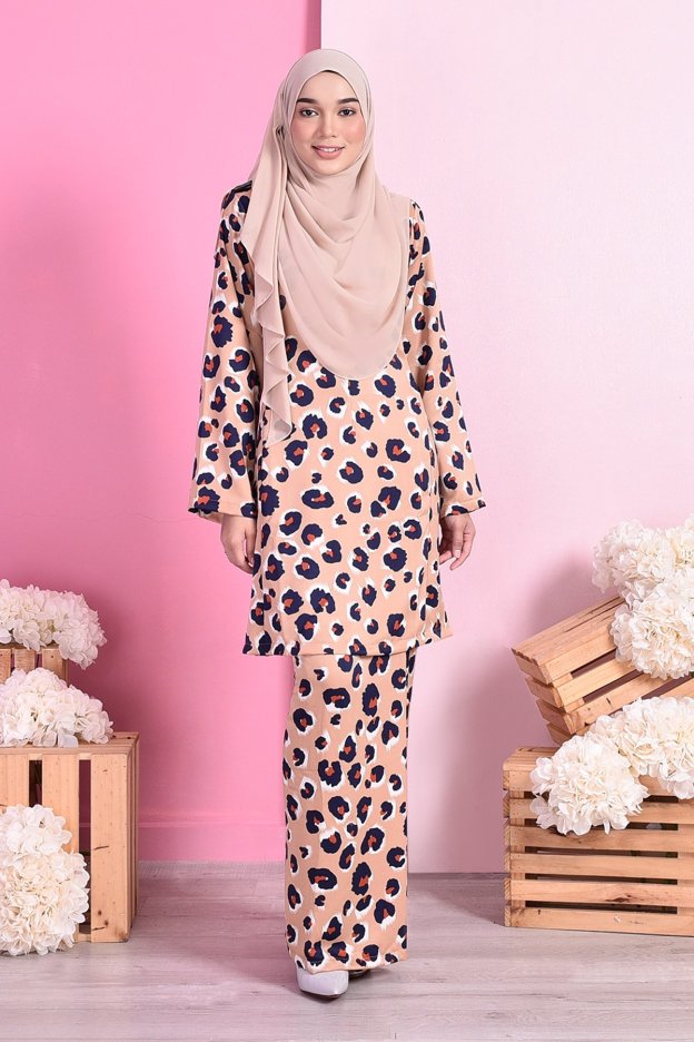 Baju Kurung Pahang Haliza - Peach