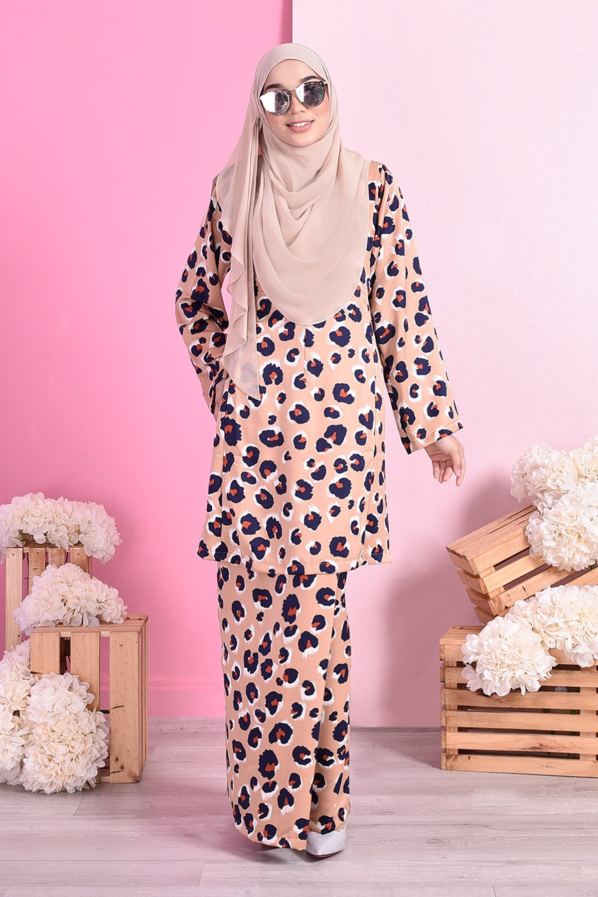 Baju Kurung Pahang Haliza - Peach