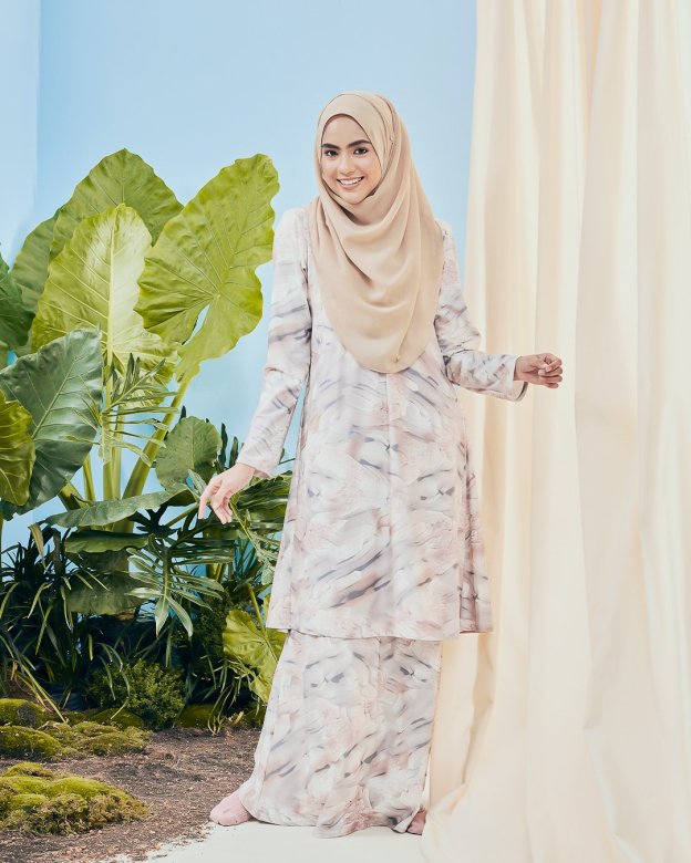 Baju Kurung Pahang Kozi Kiava - Sand Brown
