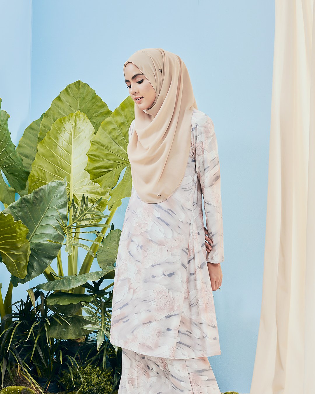 Baju Kurung Pahang Kozi Kiava - Sand Brown