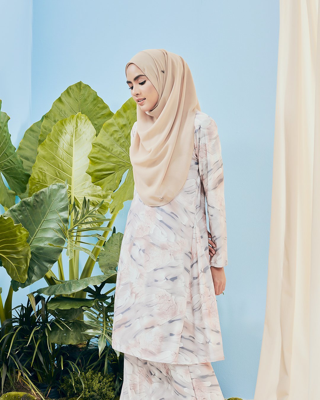 Baju Kurung Pahang Kozi Kiava - Sand Brown