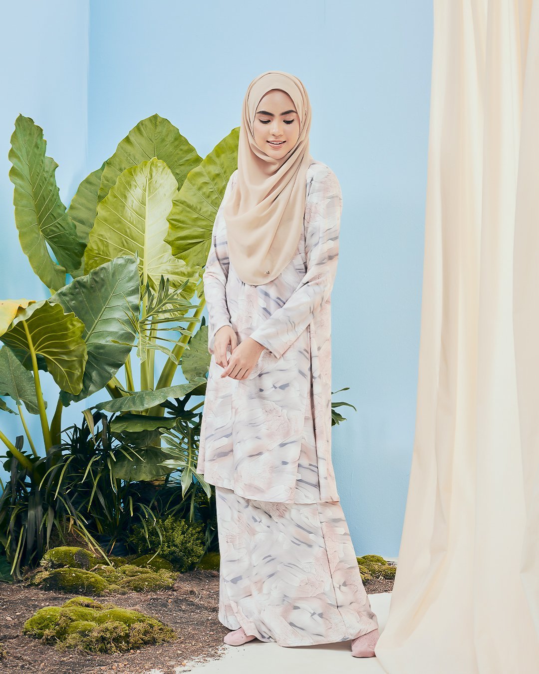 Baju Kurung Pahang Kozi Kiava - Sand Brown