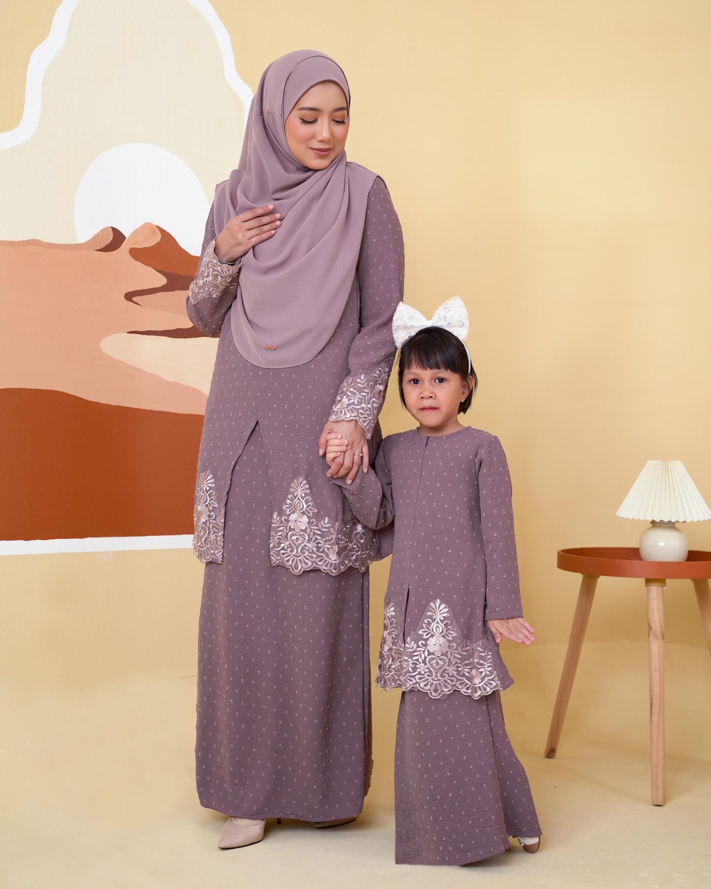 Baju Kebaya Lace Syawali Kids - Lilac Purple