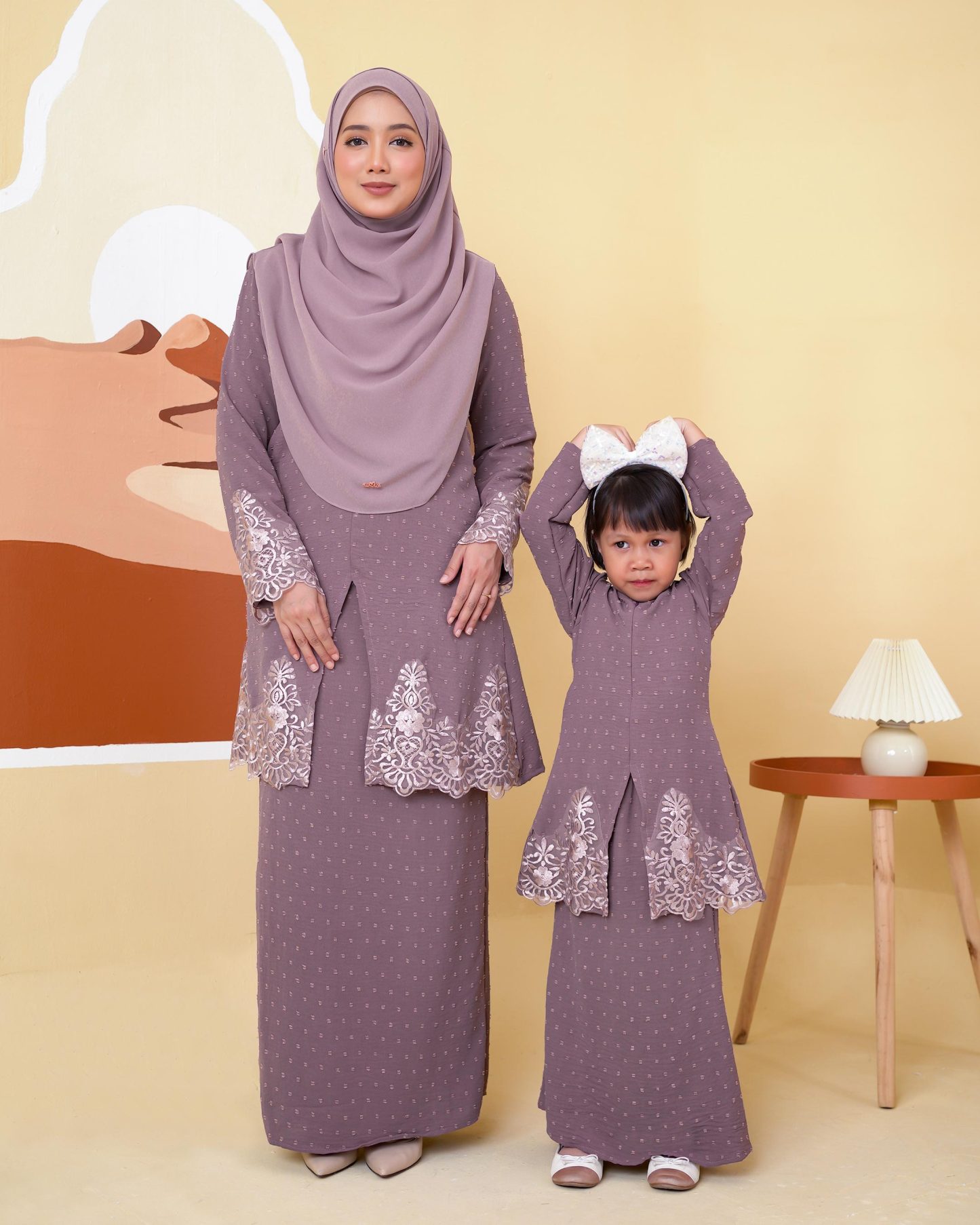Baju Kebaya Lace Syawali Kids - Lilac Purple