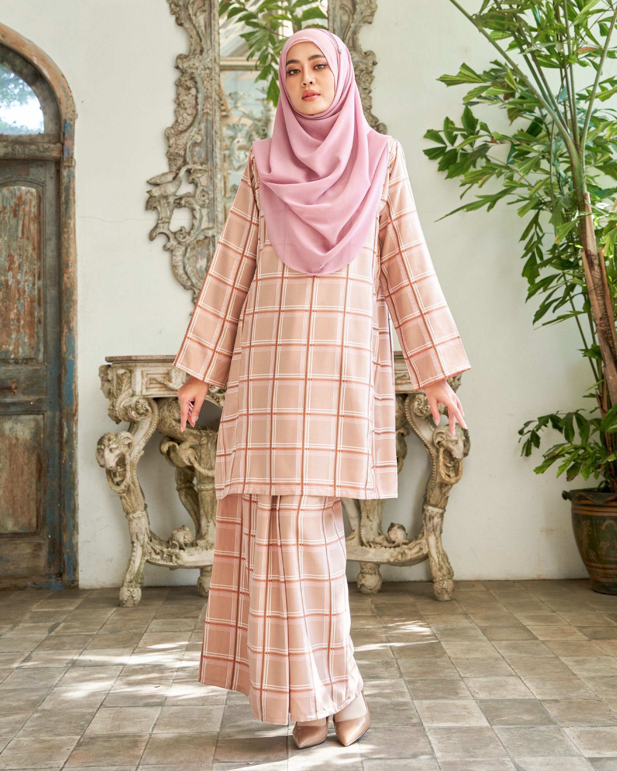 Baju Kurung Pahang Lestari - Buff Cream