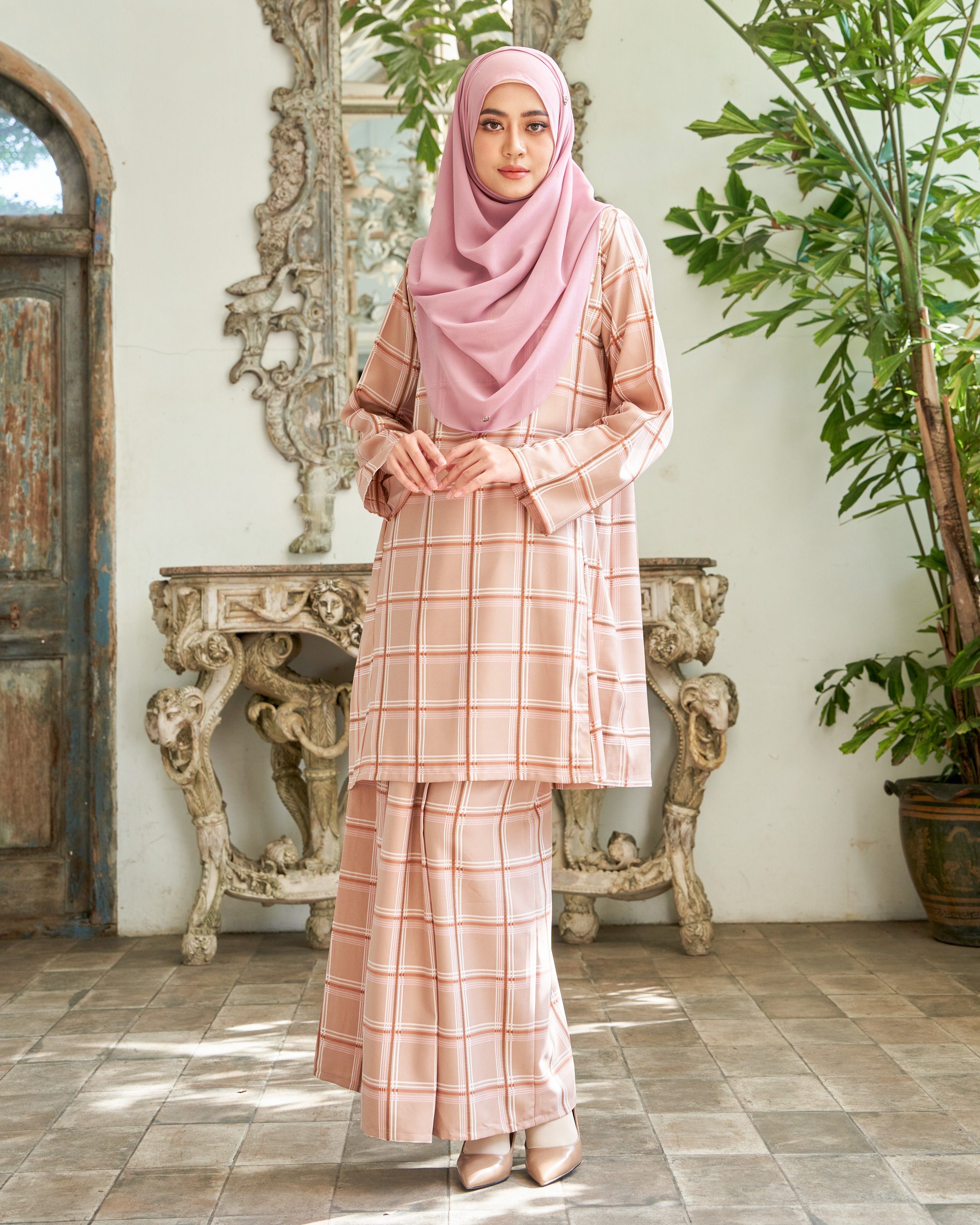 Baju Kurung Pahang Lestari - Buff Cream