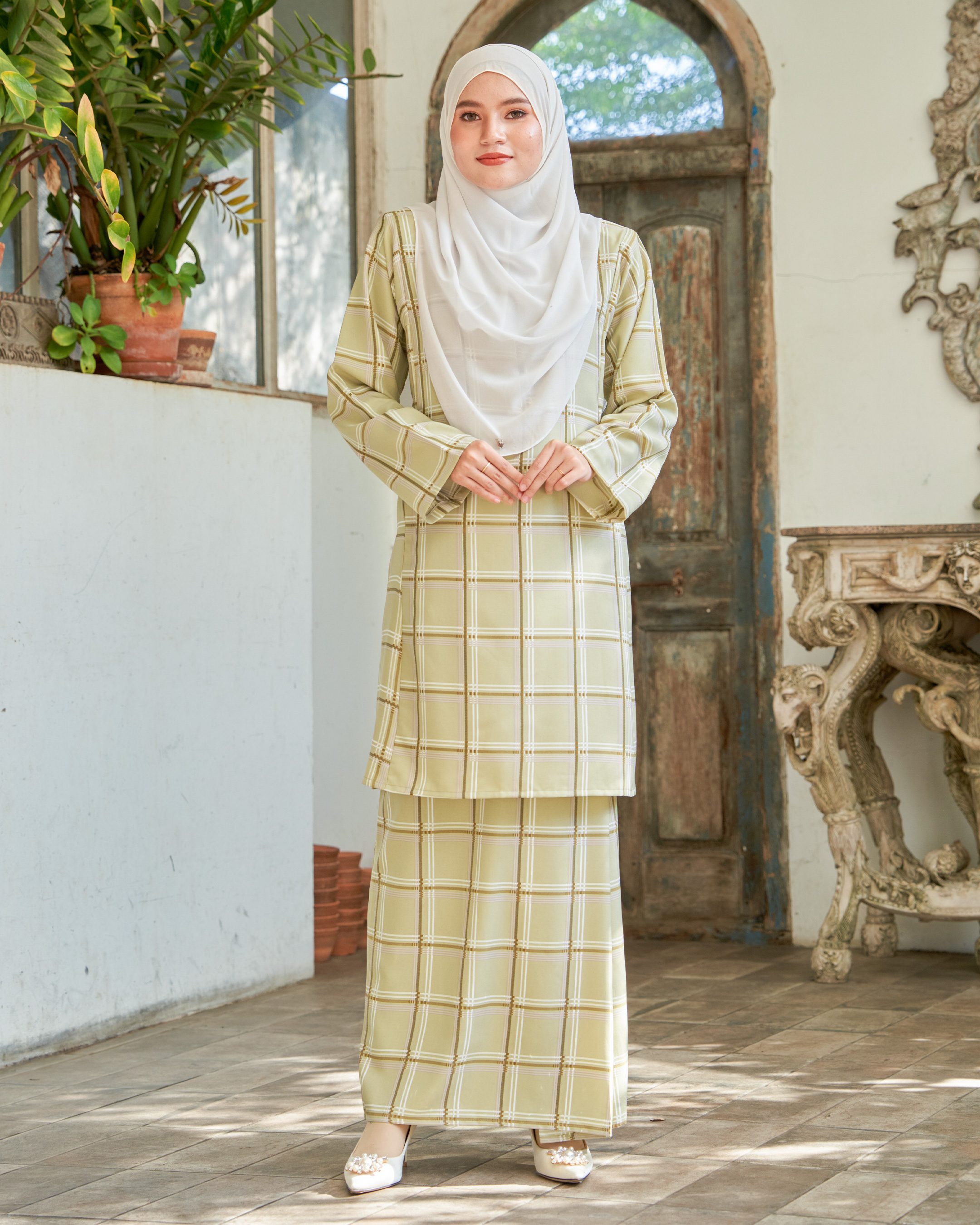 Baju Kurung Pahang Lestari - Khaki