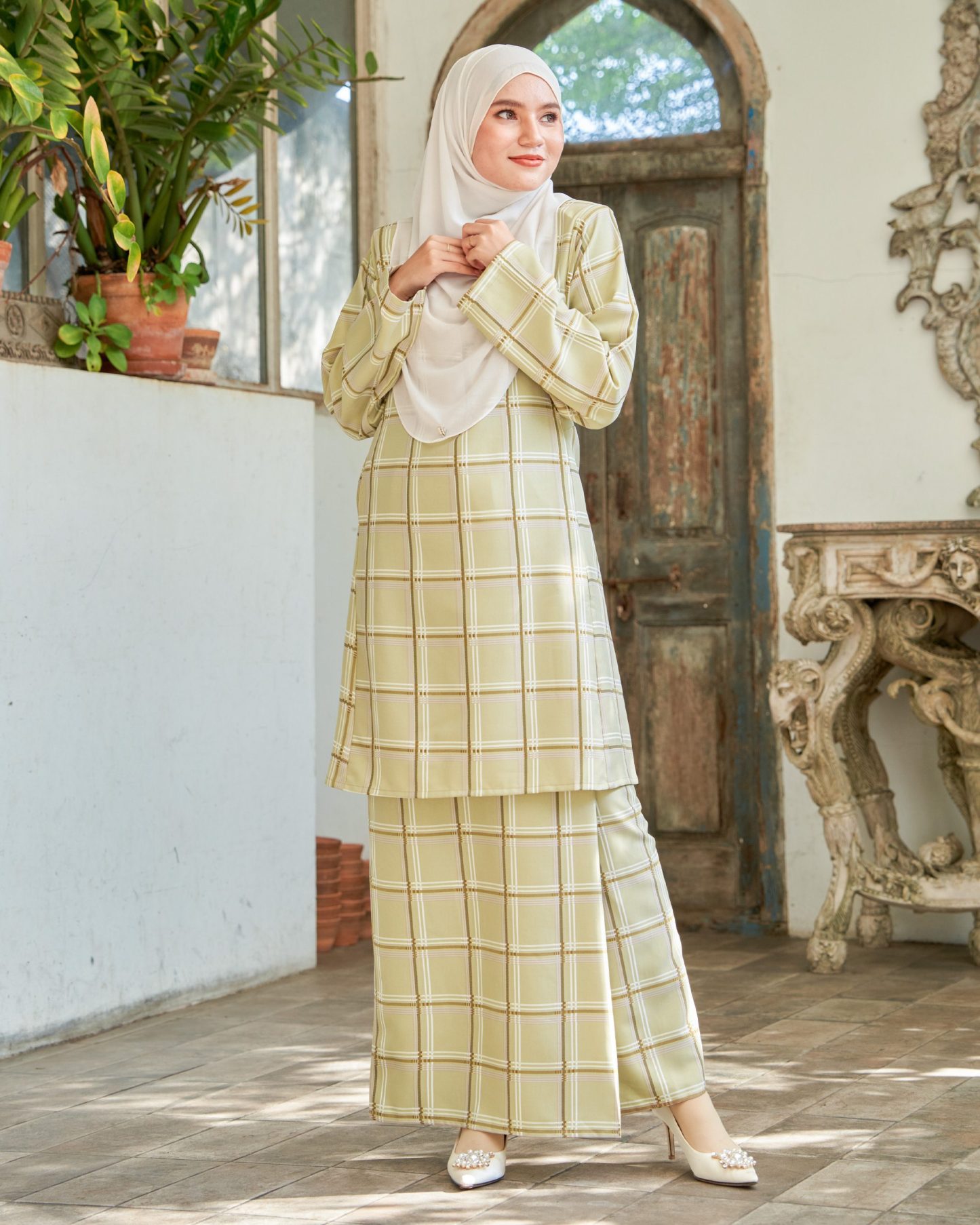 Baju Kurung Pahang Lestari - Khaki