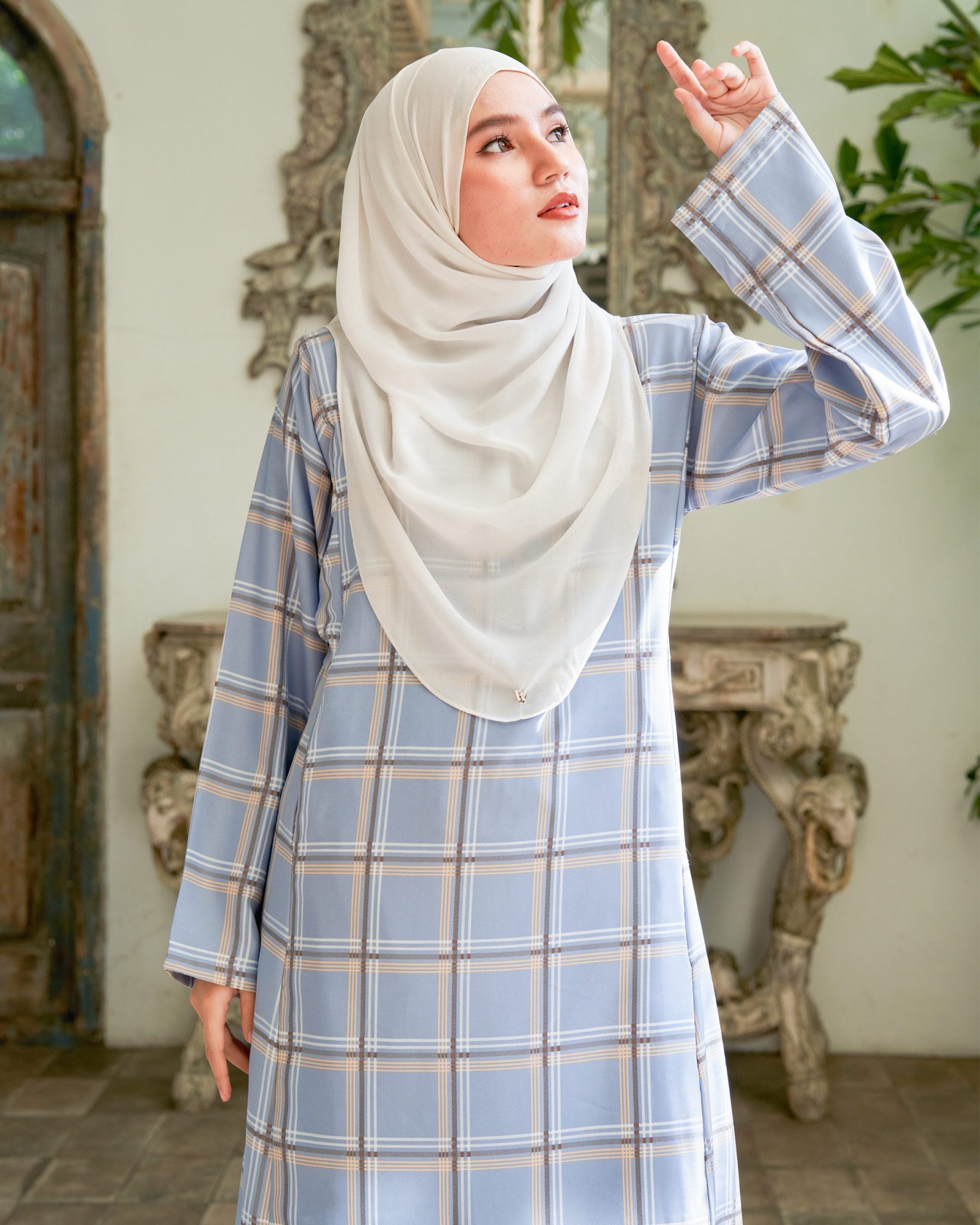 Baju Kurung Pahang Lestari - Slate Blue
