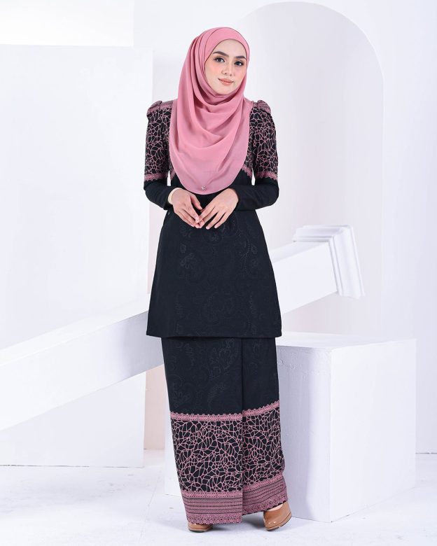 Baju Kurung Puffy Raudhah - Mulberry Purple