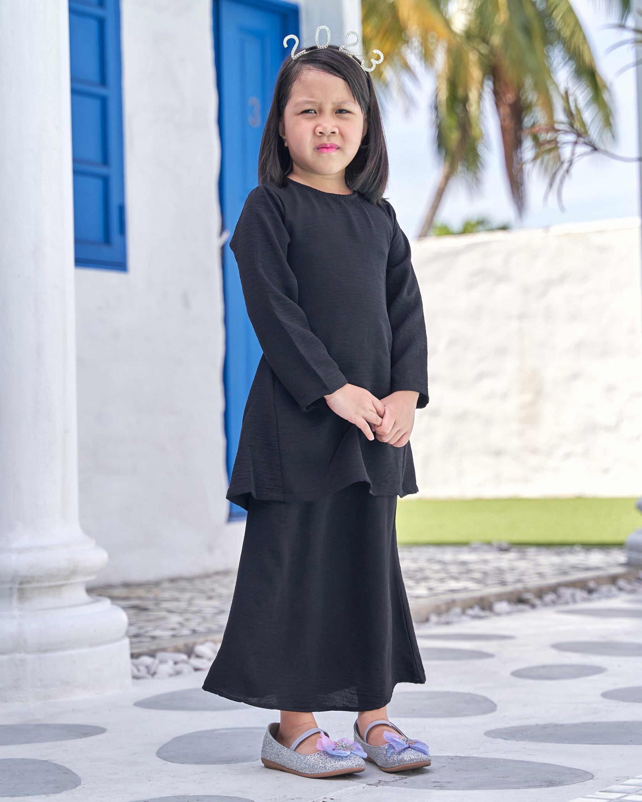 Baju Kurung Pahang Sara Kids - Black