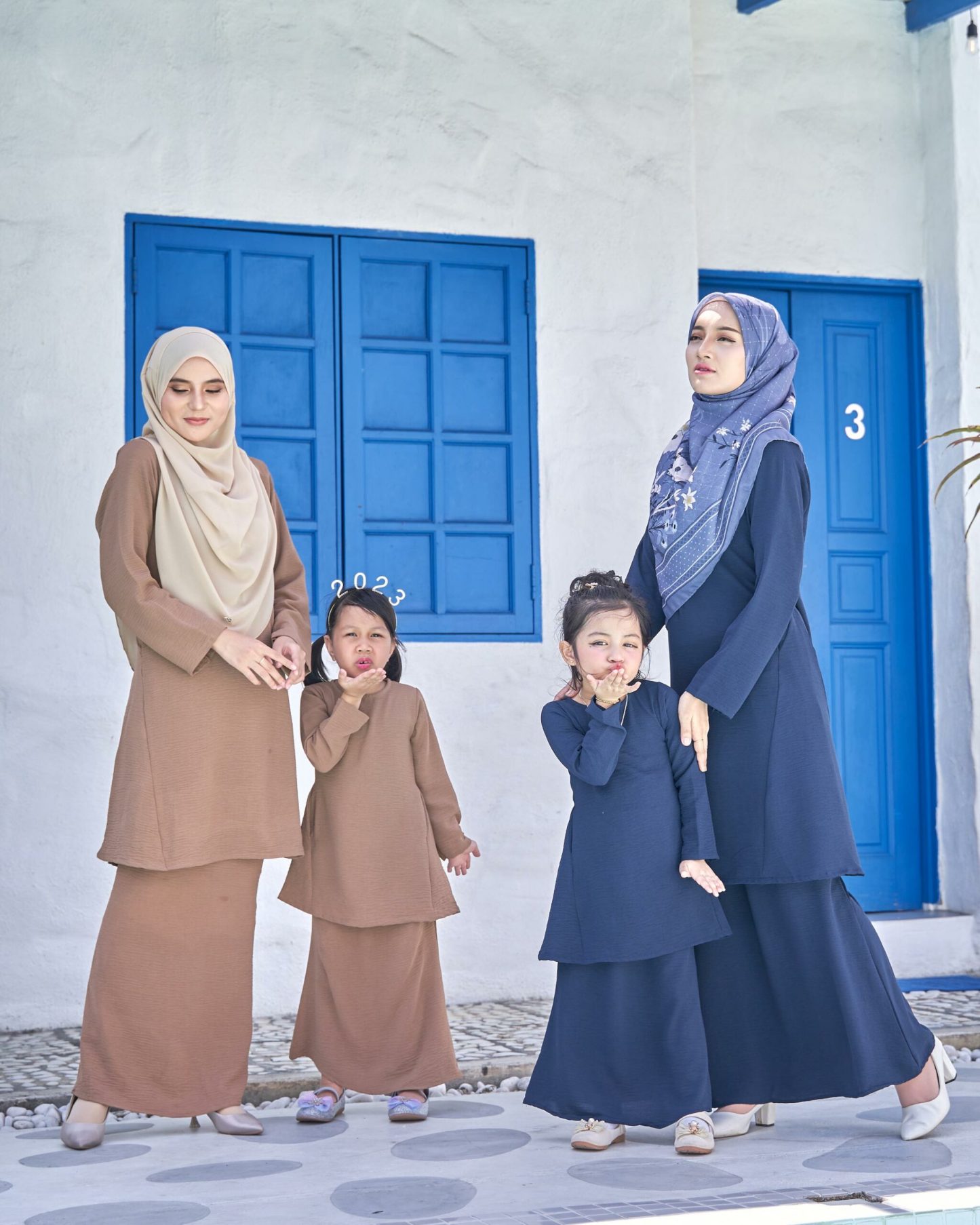 Baju Kurung Pahang Sara Kids - Dark Umber