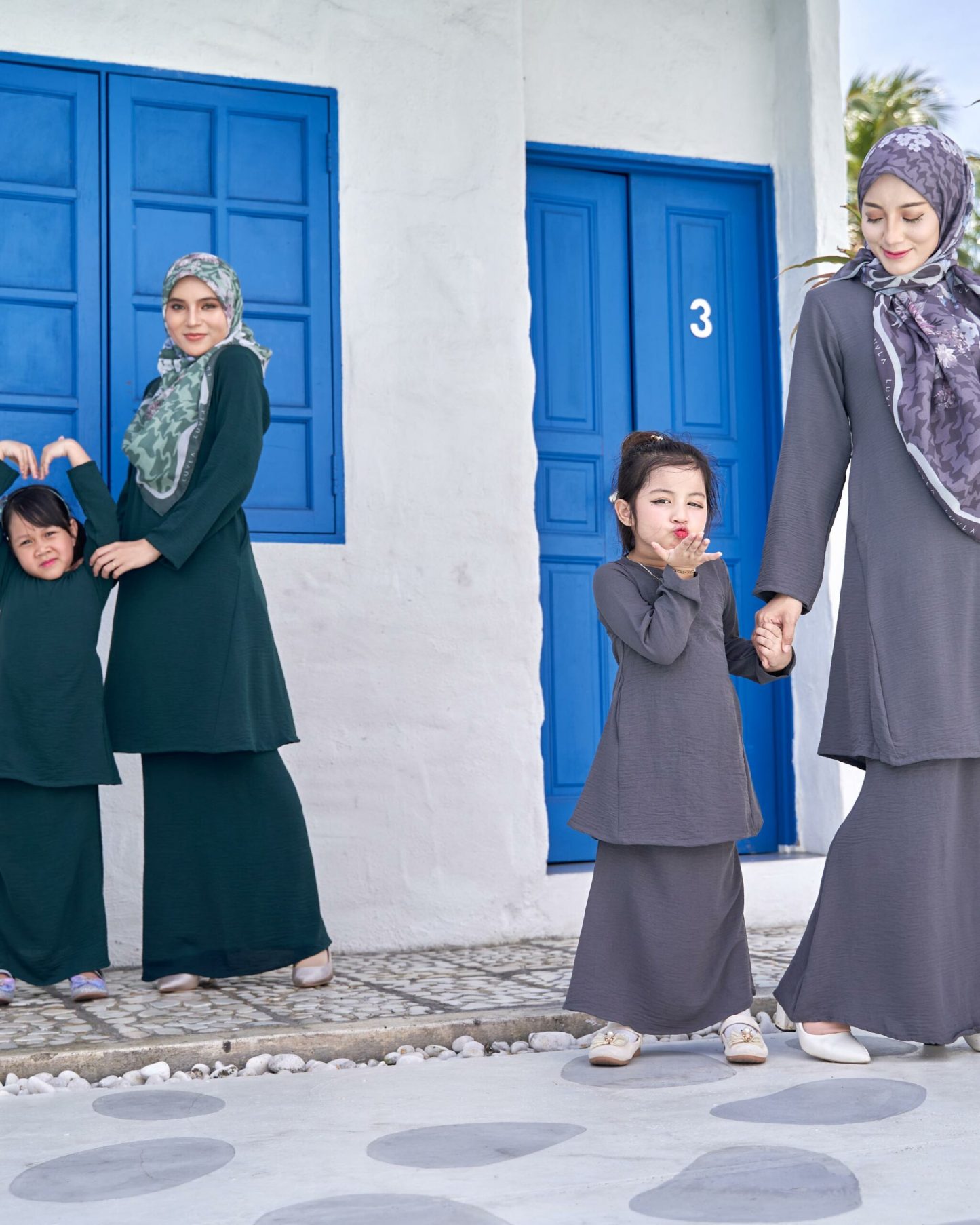 Baju Kurung Pahang Sara Kids - Dark Umber
