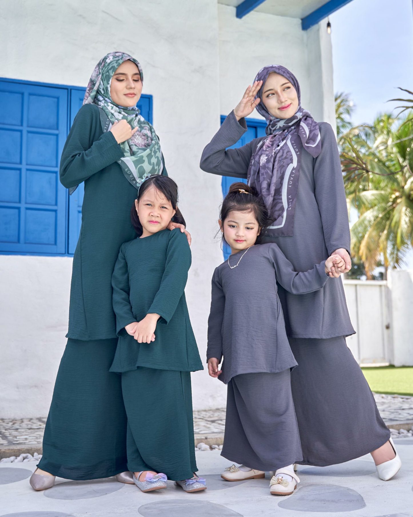 Baju Kurung Pahang Sara Kids - Peru Brown