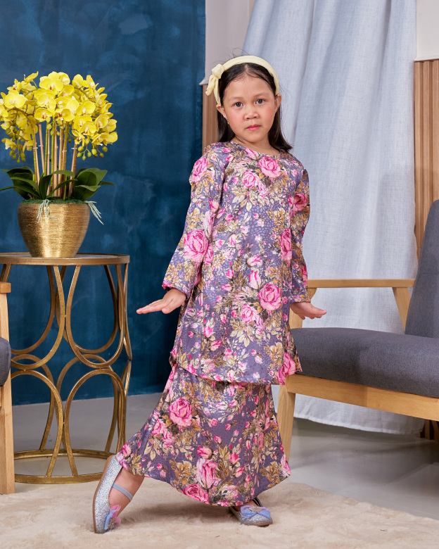 Baju Kurung Pahang Sarina Kids - Rosie Berry