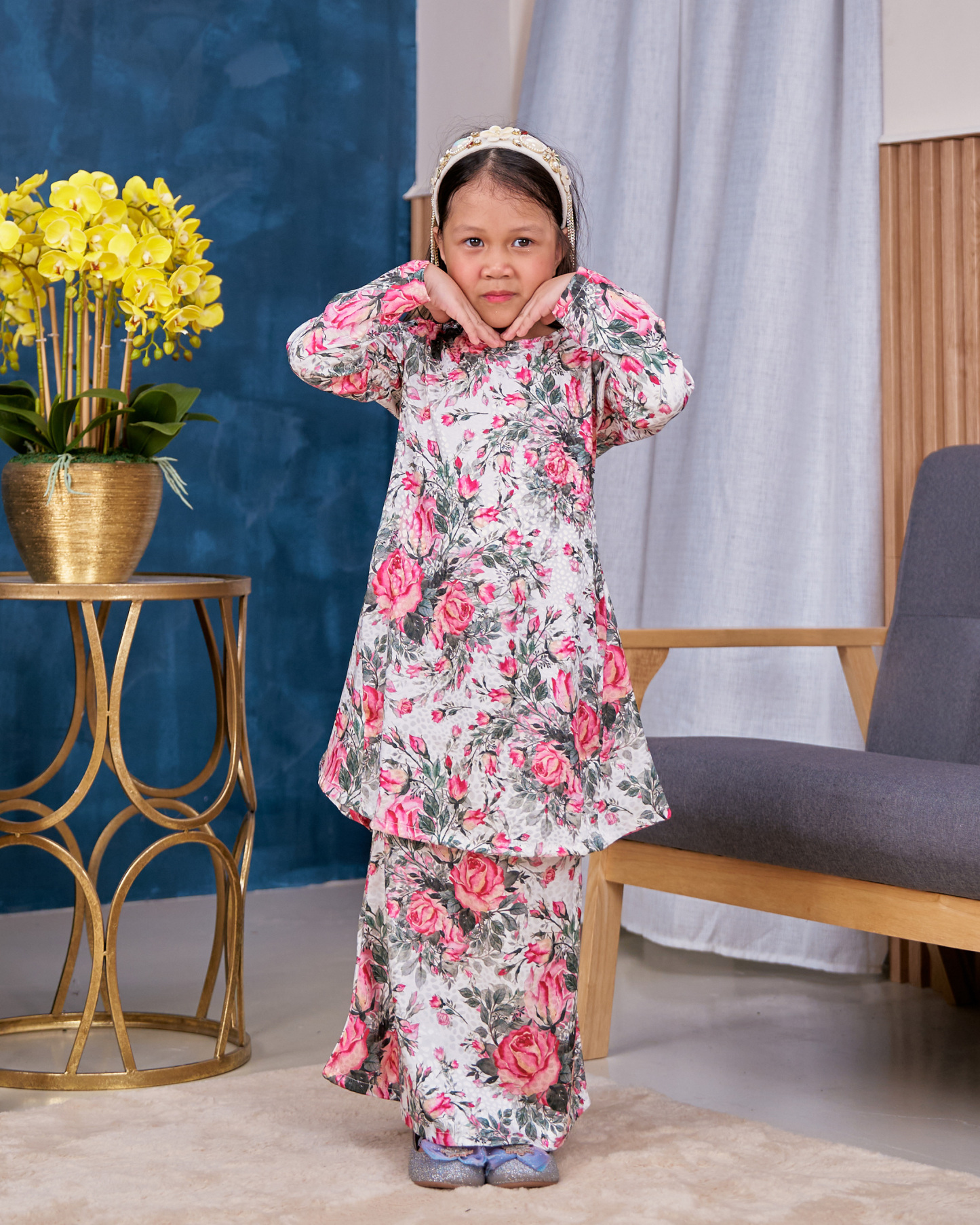 Baju Kurung Pahang Sarina Kids - Rosie White