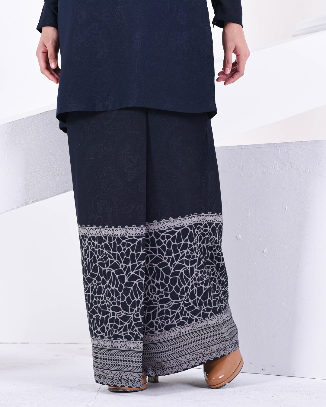 Baju Kurung Puffy Raudhah - Midnight Blue