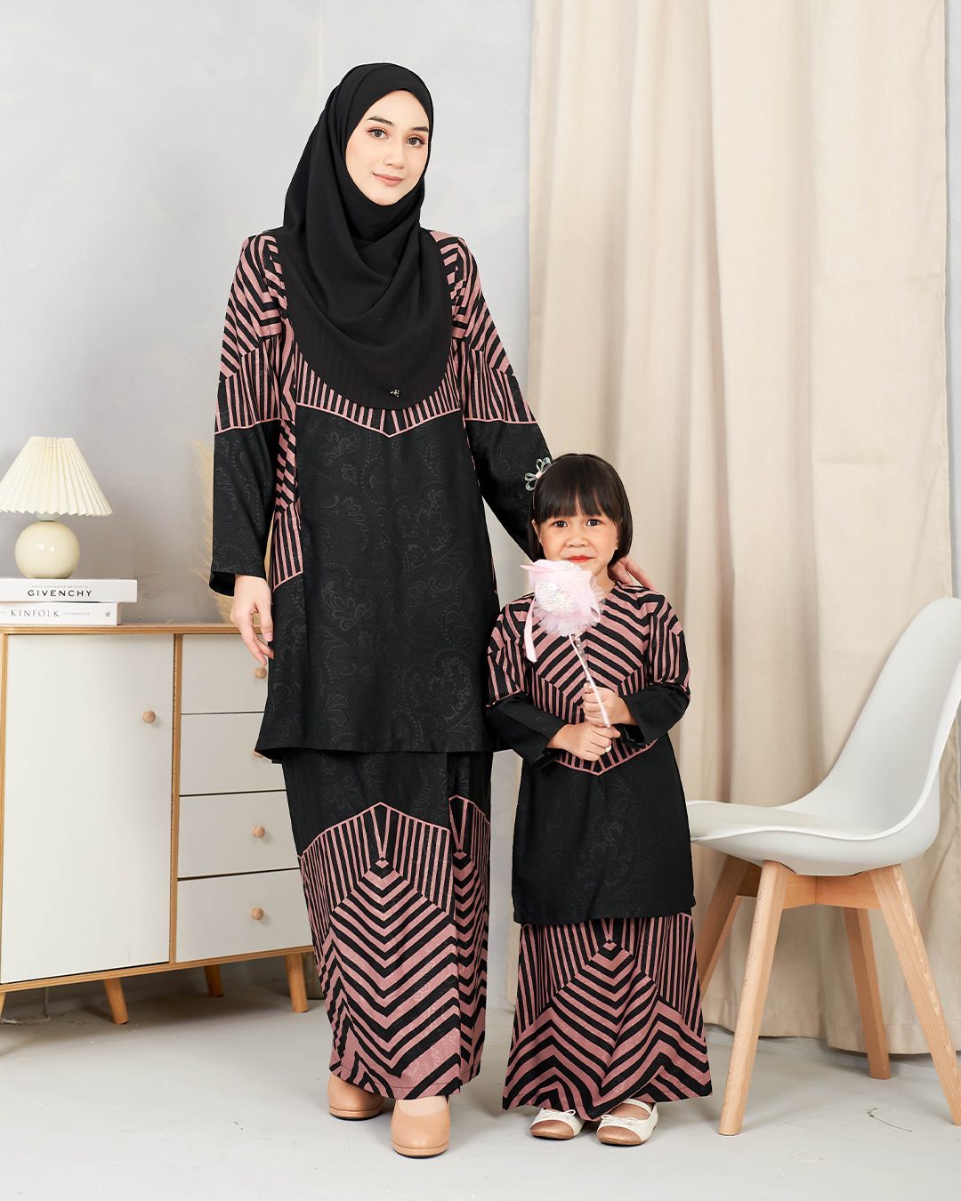 Baju Kurung Pahang Rauha Kids - Heather Purple