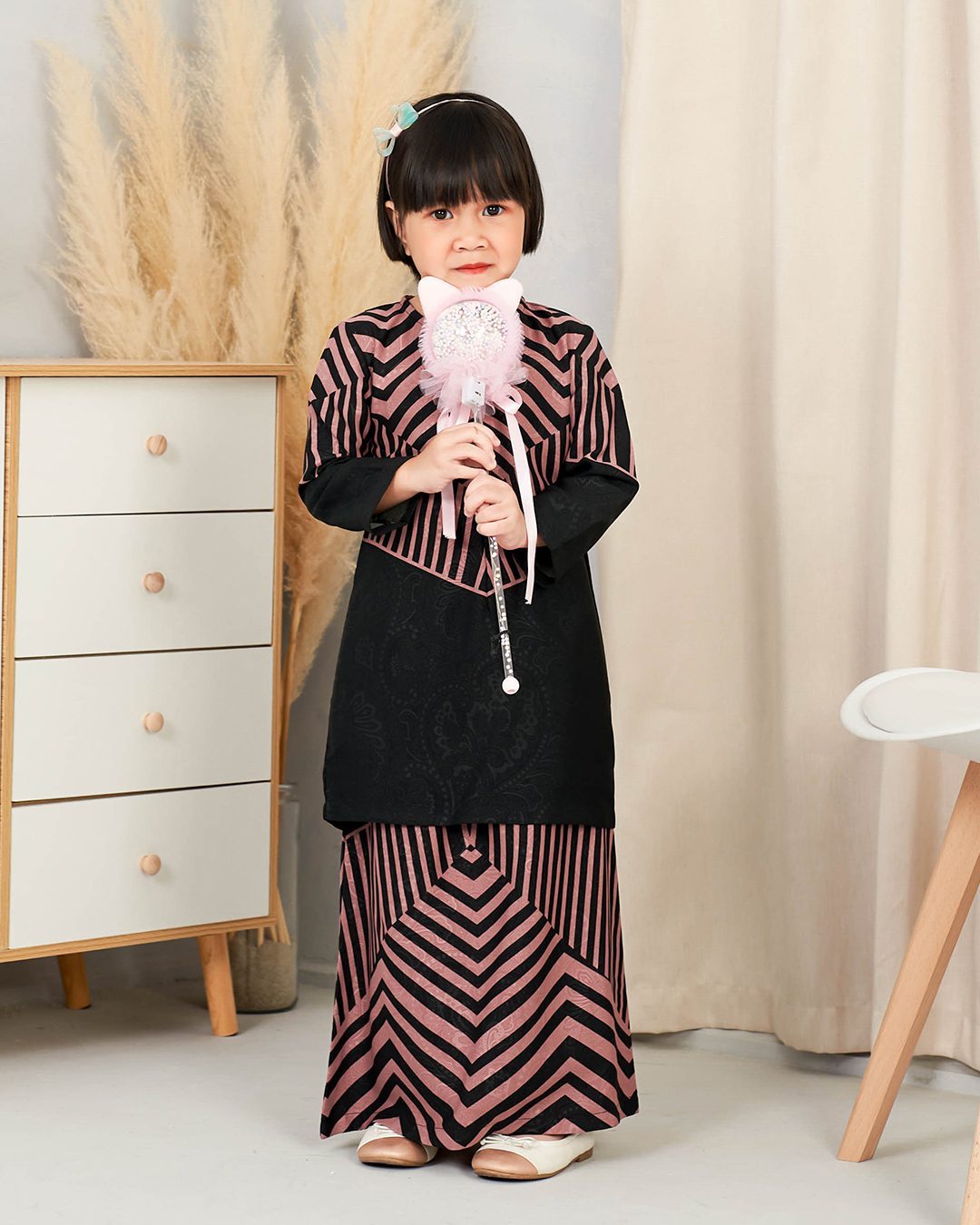 Baju Kurung Pahang Rauha Kids - Heather Purple