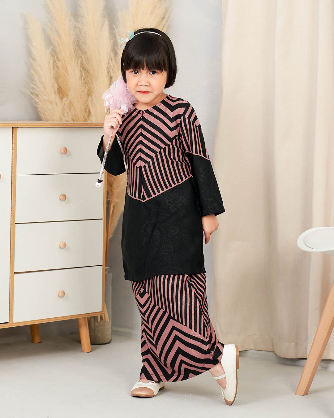Baju Kurung Pahang Rauha Kids - Heather Purple
