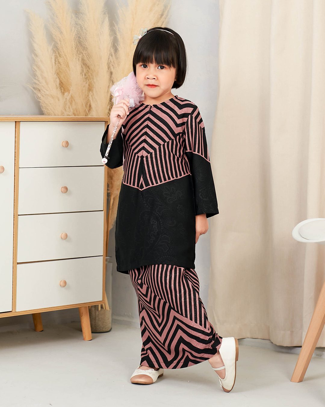 Baju Kurung Pahang Rauha Kids - Heather Purple