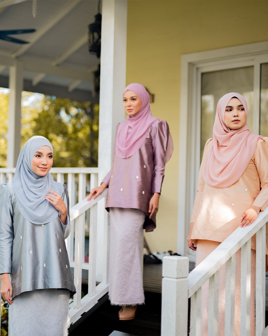 Baju Kurung Puffy Ameldy - Mauve Pearl