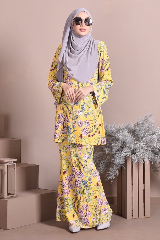 Baju Kurung Puteri Kedah Khatija - Yellow
