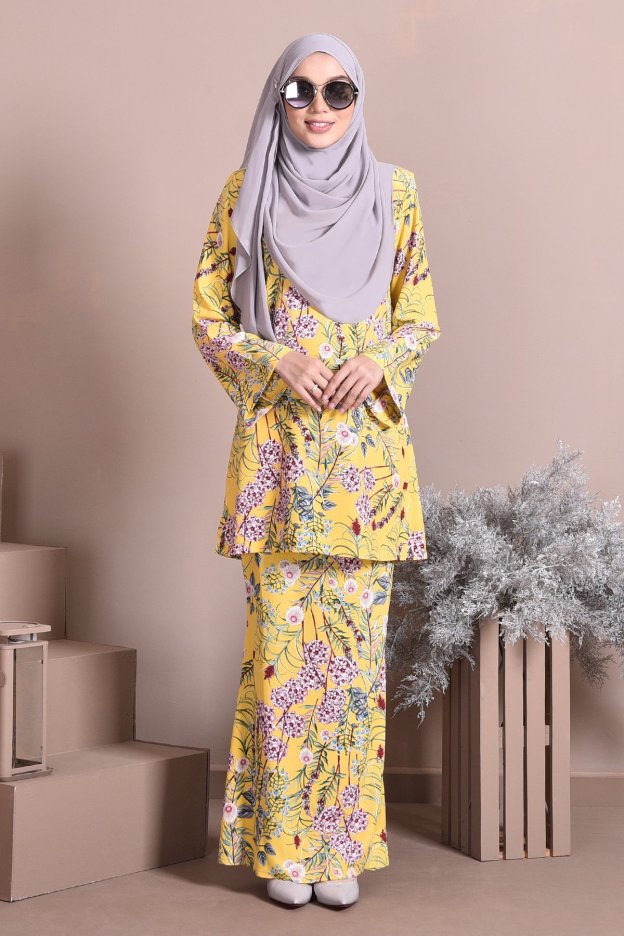 Baju Kurung Puteri Kedah Khatija - Yellow