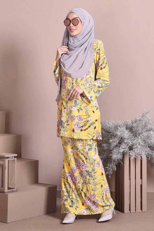 Baju Kurung Puteri Kedah Khatija - Yellow