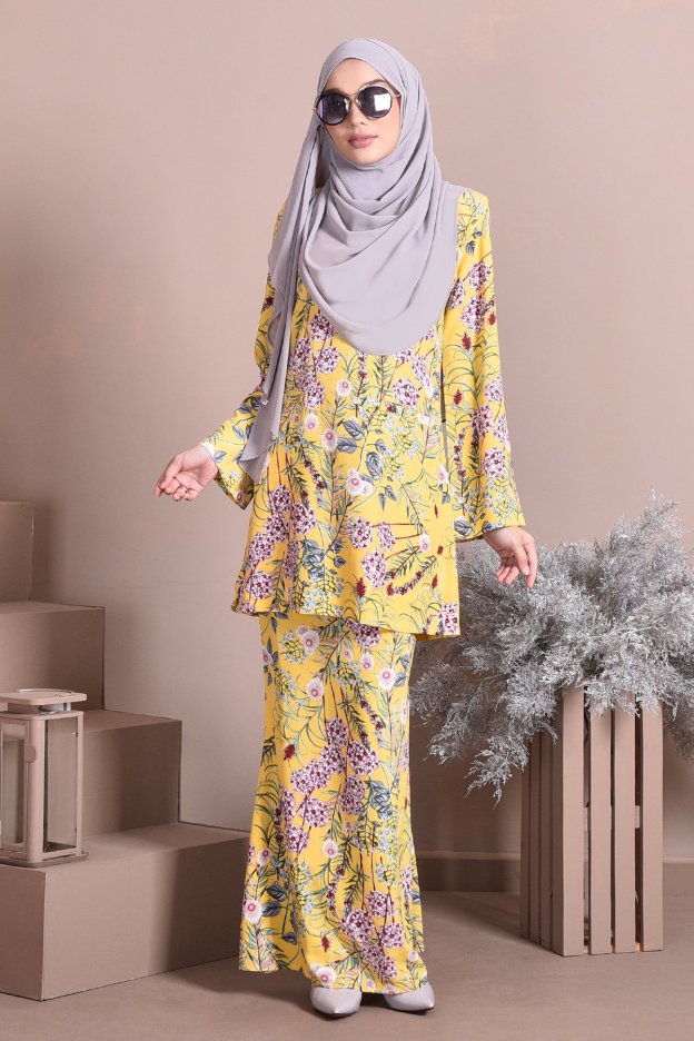 Baju Kurung Puteri Kedah Khatija - Yellow