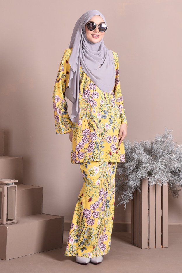 Baju Kurung Puteri Kedah Khatija - Yellow