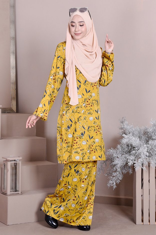 Baju Kurung Puteri Pahang Prairie - Cheer Yellow