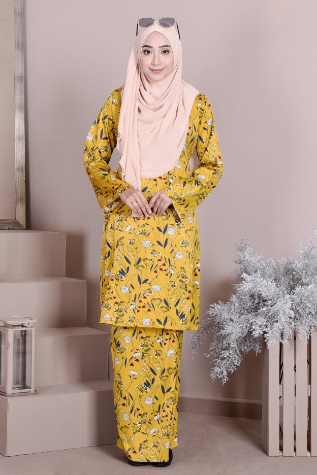 Baju Kurung Puteri Pahang Prairie - Cheer Yellow