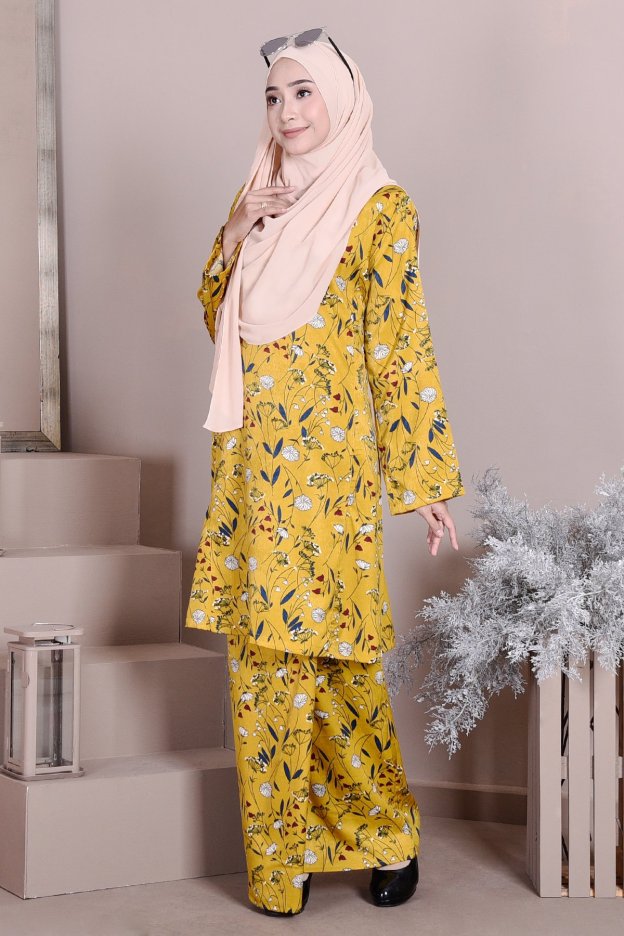 Baju Kurung Puteri Pahang Prairie - Cheer Yellow