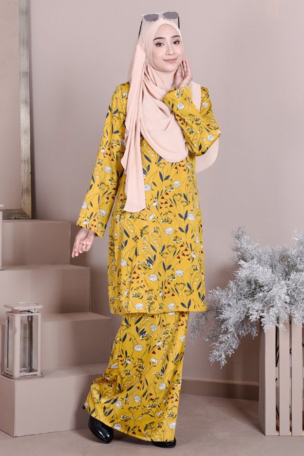 Baju Kurung Puteri Pahang Prairie - Cheer Yellow