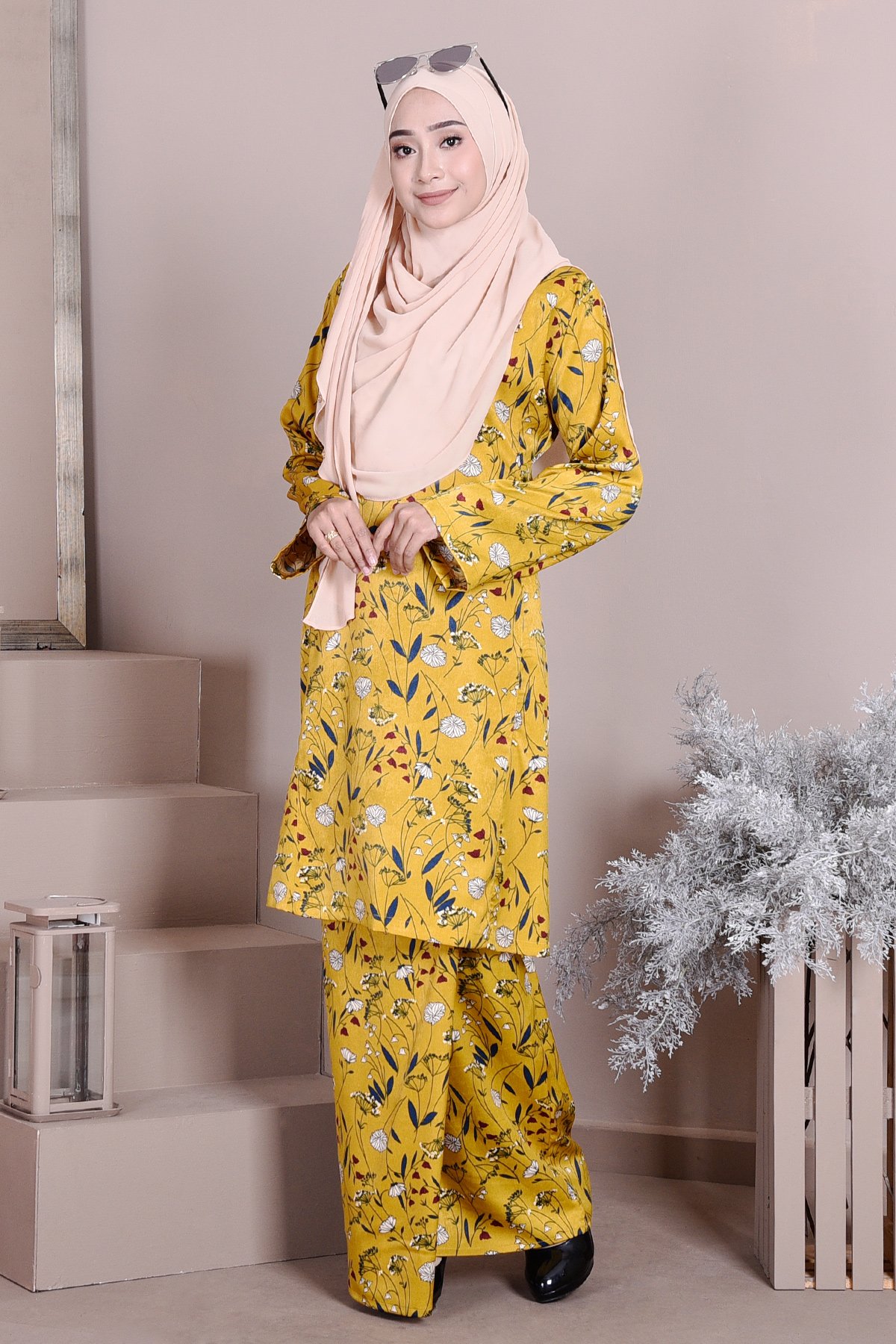 Baju Kurung Puteri Pahang Prairie - Cheer Yellow