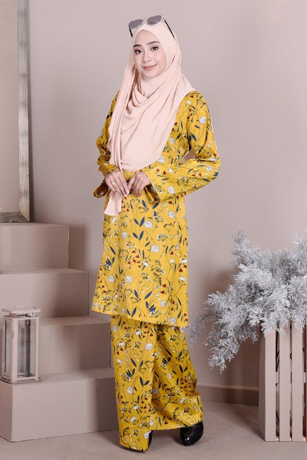 Baju Kurung Puteri Pahang Prairie - Cheer Yellow