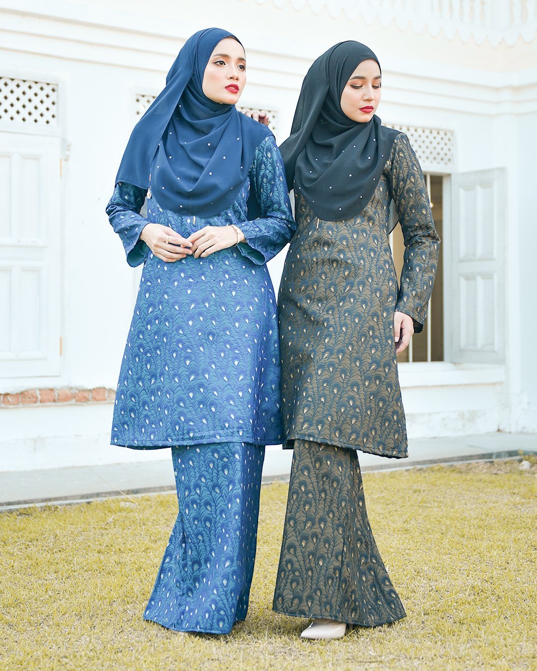 Baju Kurung Riau Lace Greece - Black Dust